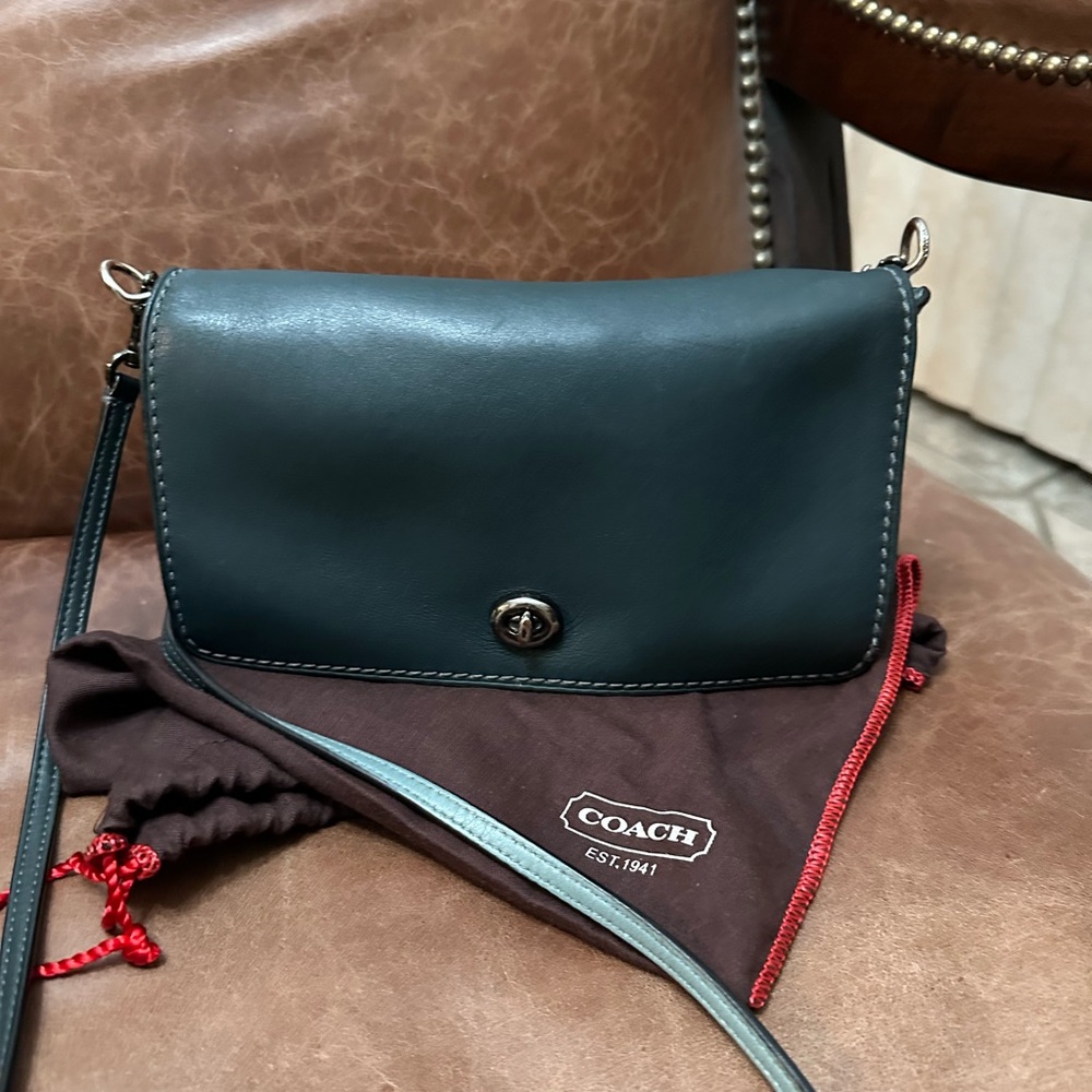 Coach Dark Leather Crossbody Bag